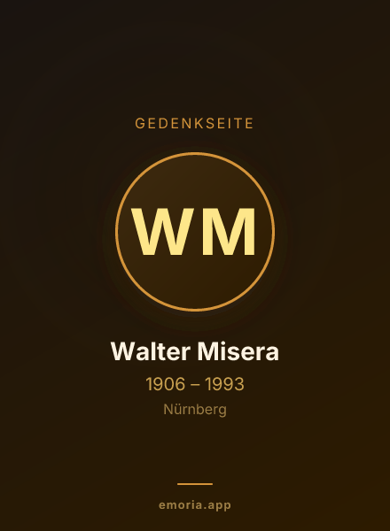 Gedenkportrait von Walter Misera