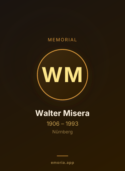 Memorial portrait of Walter Misera