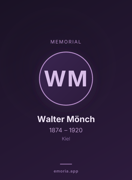Memorial portrait of Walter Mönch