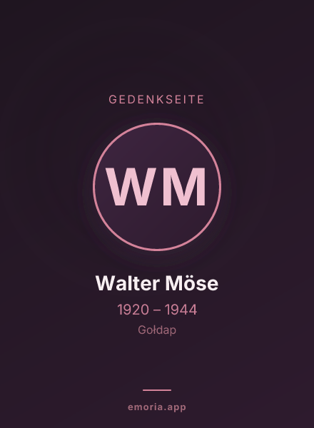 Gedenkportrait von Walter Möse
