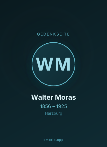 Gedenkportrait von Walter Moras