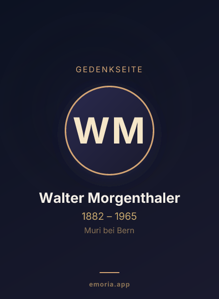Gedenkportrait von Walter Morgenthaler