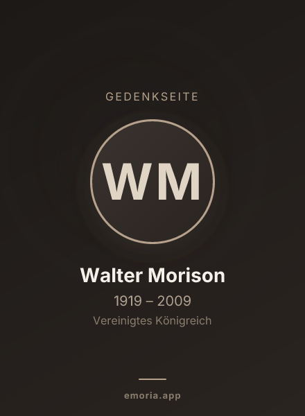 Gedenkportrait von Walter Morison