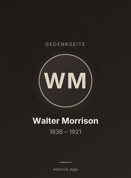 Gedenkportrait von Walter Morrison