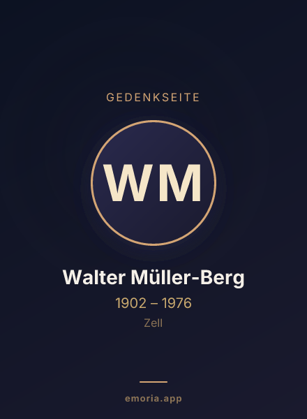 Gedenkportrait von Walter Müller-Berg