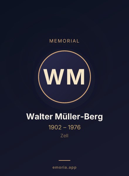 Memorial portrait of Walter Müller-Berg