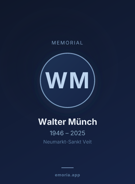 Memorial portrait of Walter Münch