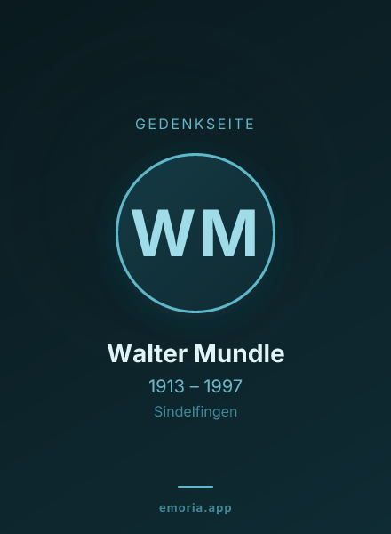 Gedenkportrait von Walter Mundle