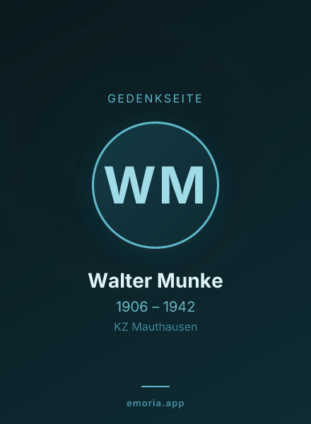 Gedenkportrait von Walter Munke