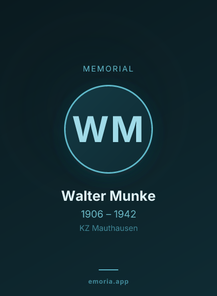 Memorial portrait of Walter Munke