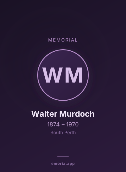 Memorial portrait of Walter Murdoch