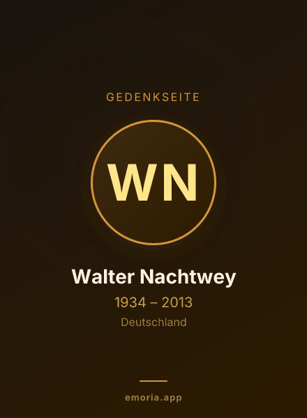 Gedenkportrait von Walter Nachtwey