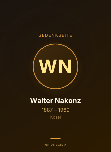 Gedenkportrait von Walter Nakonz
