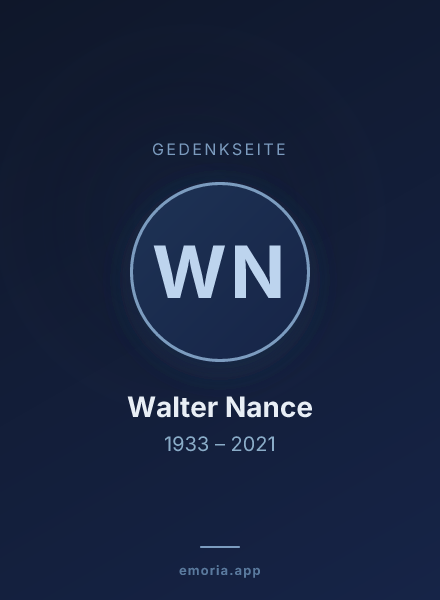 Gedenkportrait von Walter Nance