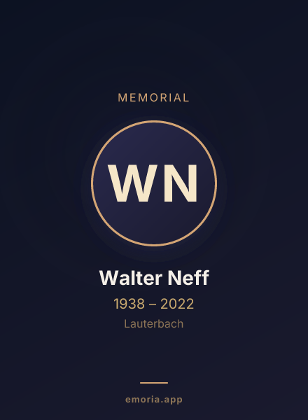 Memorial portrait of Walter Neff