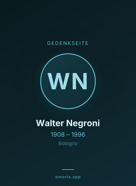 Gedenkportrait von Walter Negroni