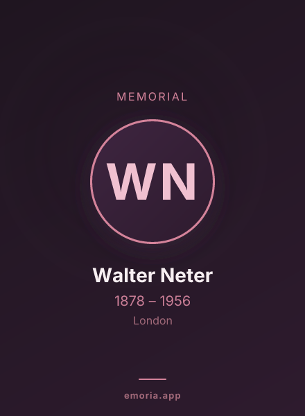 Memorial portrait of Walter Neter
