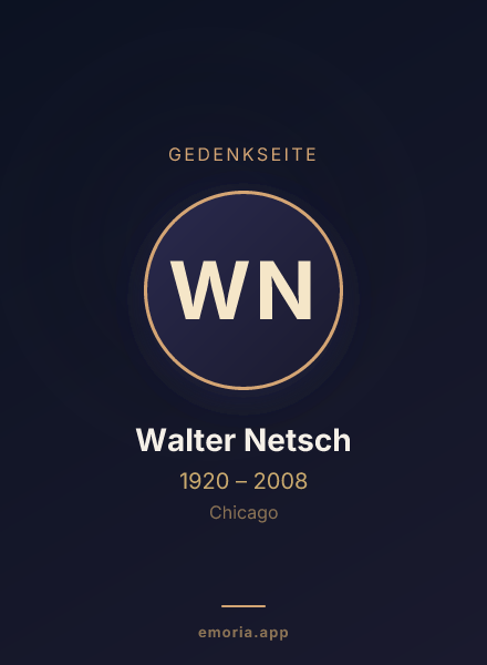 Gedenkportrait von Walter Netsch