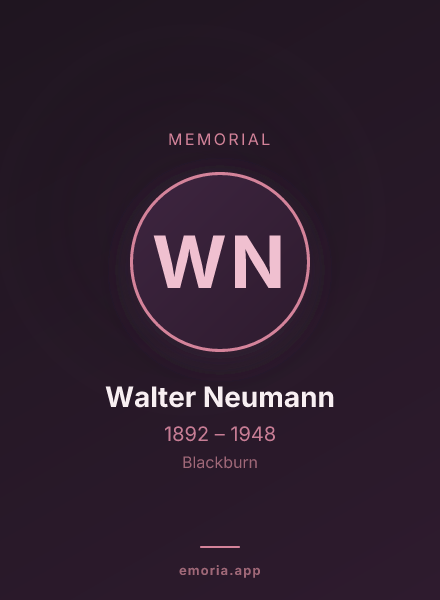 Memorial portrait of Walter Neumann