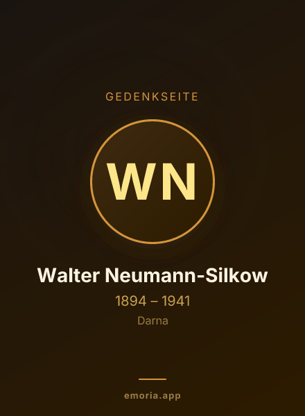 Gedenkportrait von Walter Neumann-Silkow