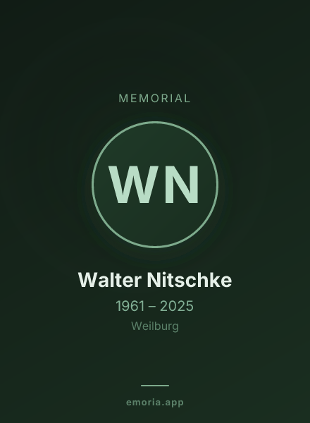 Memorial portrait of Walter Nitschke