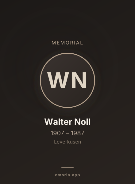 Memorial portrait of Walter Noll