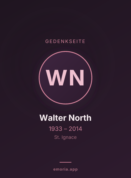 Gedenkportrait von Walter North
