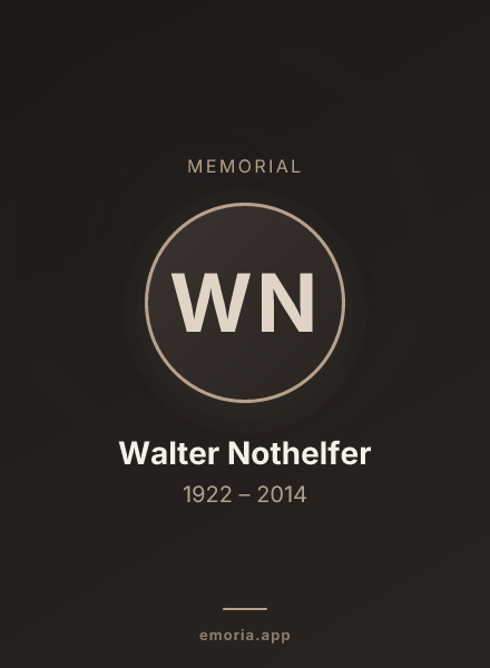 Memorial portrait of Walter Nothelfer