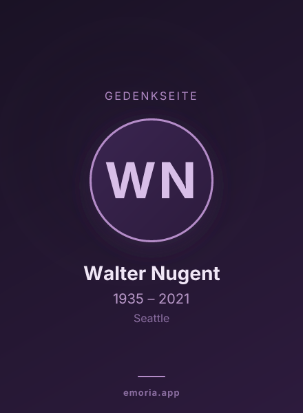 Gedenkportrait von Walter Nugent