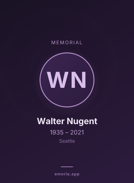 Memorial portrait of Walter Nugent