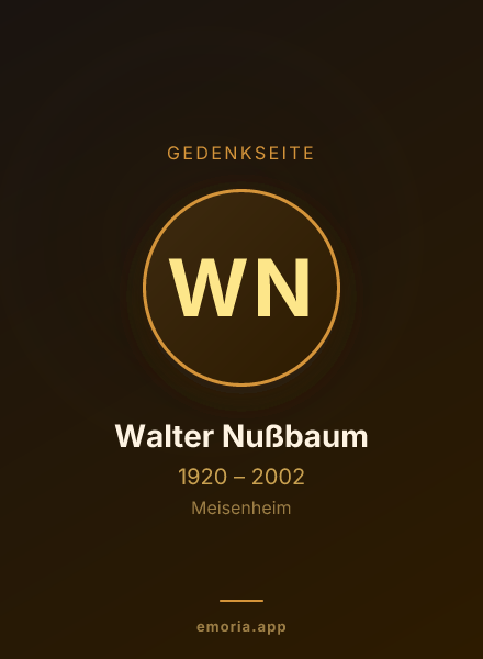 Gedenkportrait von Walter Nußbaum