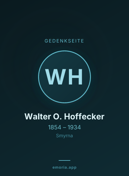 Gedenkportrait von Walter O. Hoffecker