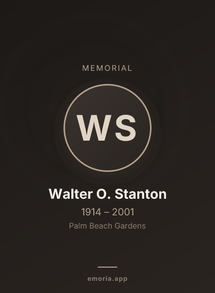 Memorial portrait of Walter O. Stanton