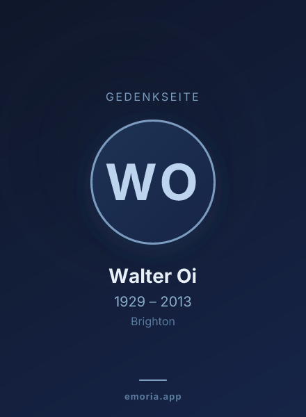 Gedenkportrait von Walter Oi