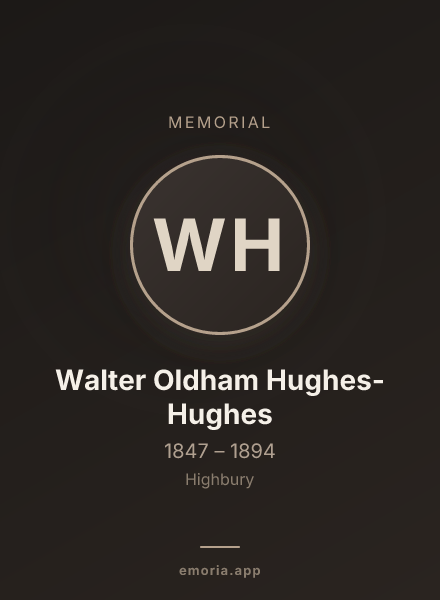 Memorial portrait of Walter Oldham Hughes-Hughes