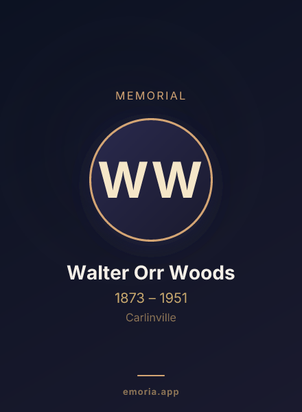 Memorial portrait of Walter Orr Woods