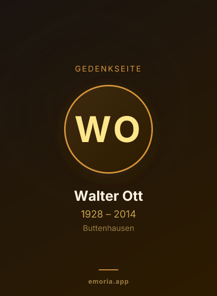 Gedenkportrait von Walter Ott