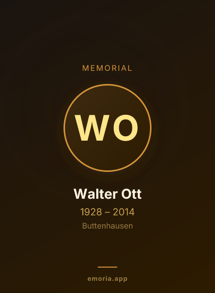 Memorial portrait of Walter Ott