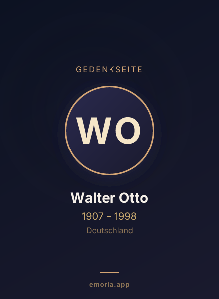 Gedenkportrait von Walter Otto