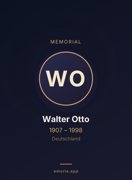 Memorial portrait of Walter Otto