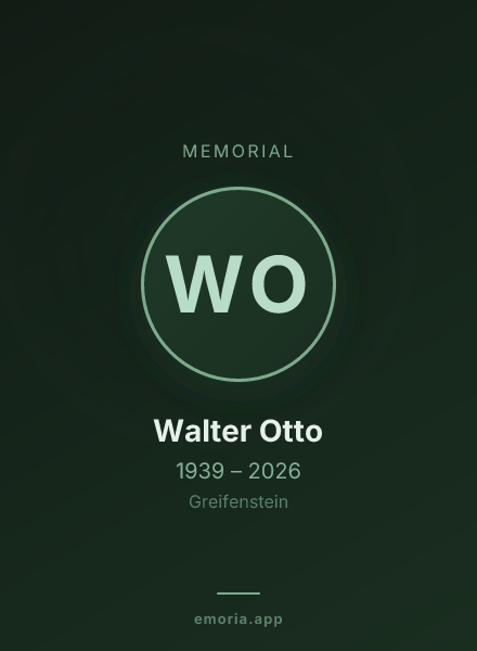 Memorial portrait of Walter Otto