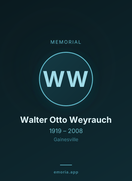 Memorial portrait of Walter Otto Weyrauch