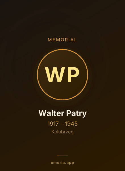 Memorial portrait of Walter Patry
