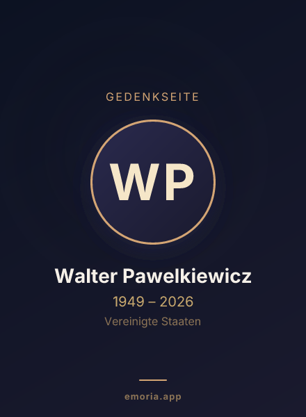 Gedenkportrait von Walter Pawelkiewicz
