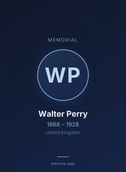 Memorial portrait of Walter Perry