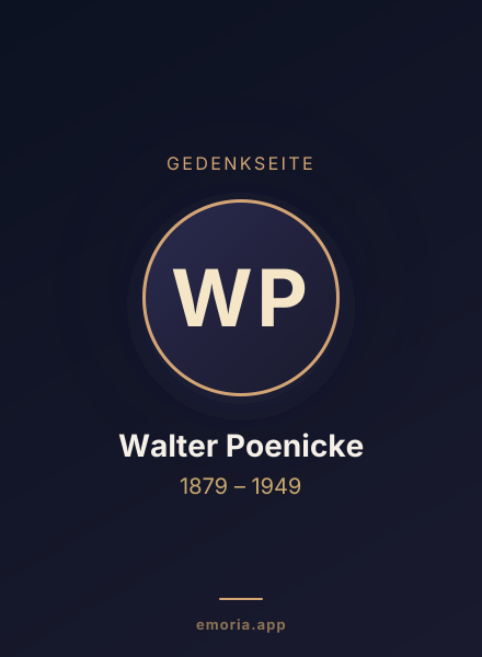 Gedenkportrait von Walter Poenicke