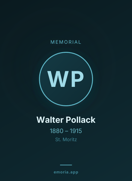 Memorial portrait of Walter Pollack