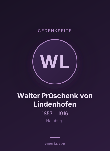 Gedenkportrait von Walter Prüschenk von Lindenhofen