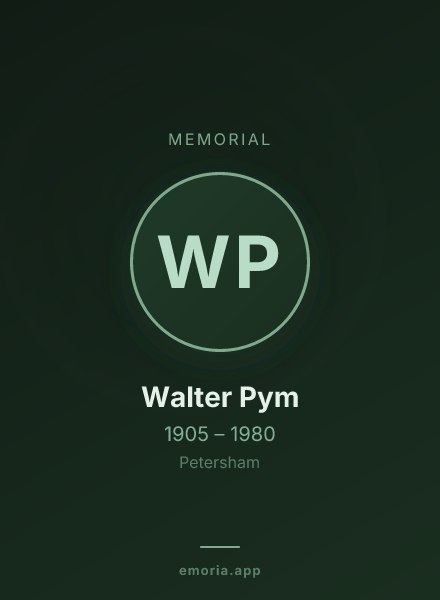 Memorial portrait of Walter Pym