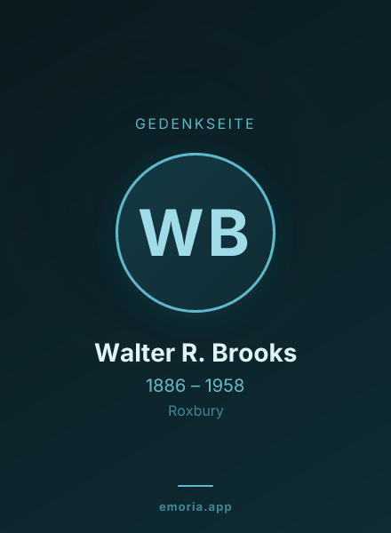 Gedenkportrait von Walter R. Brooks